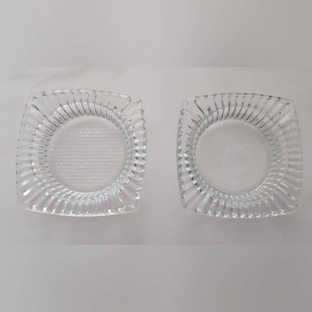 Vintage Clear Glass Ashtrays